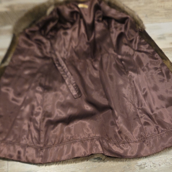 Vintage Teddy Jacket Brown and Tan Plush Outerwear Faux Fur - Picture 9 of 9